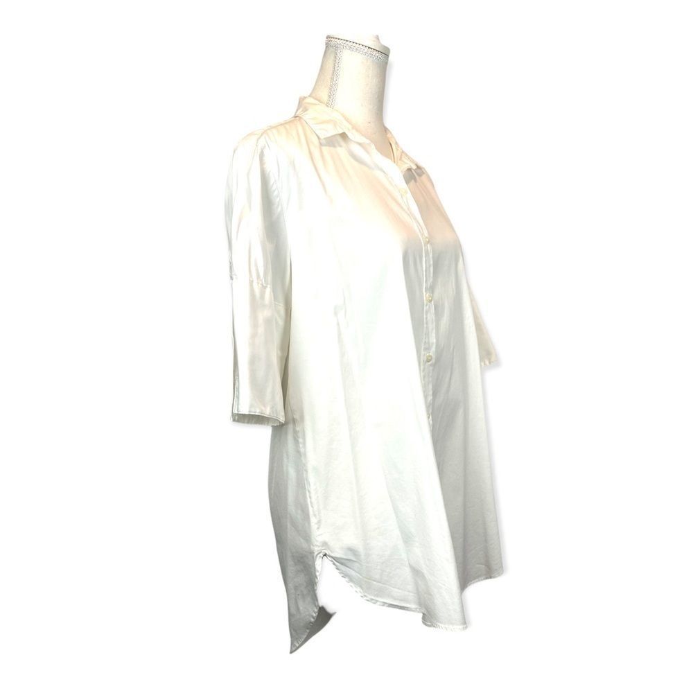 H&M L.O.G.G.oversized white button down blouse - Picture 4 of 6
